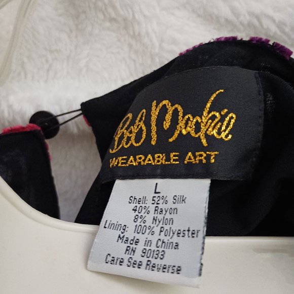 Bob Mackie Women’s Wearable Art  Poncho Style Top Velvet - Picture 5 of 5